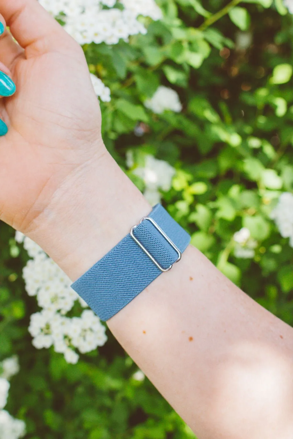 Lagoon Blue Adjustable Elastic Watch Band Andi
