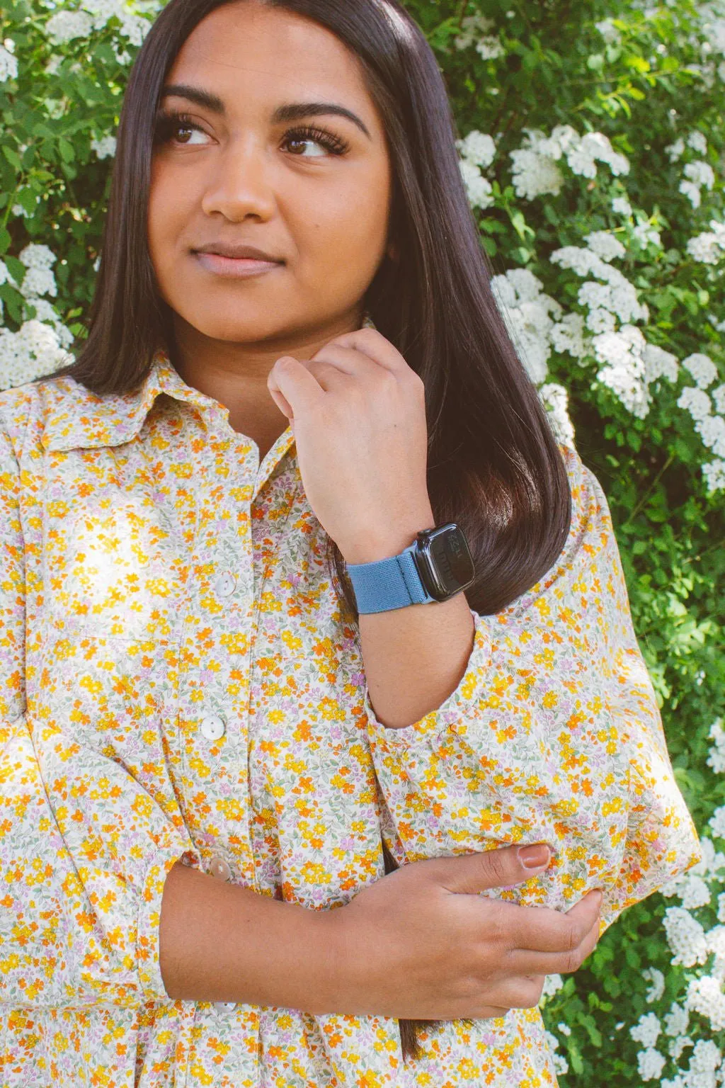 Lagoon Blue Adjustable Elastic Watch Band Andi