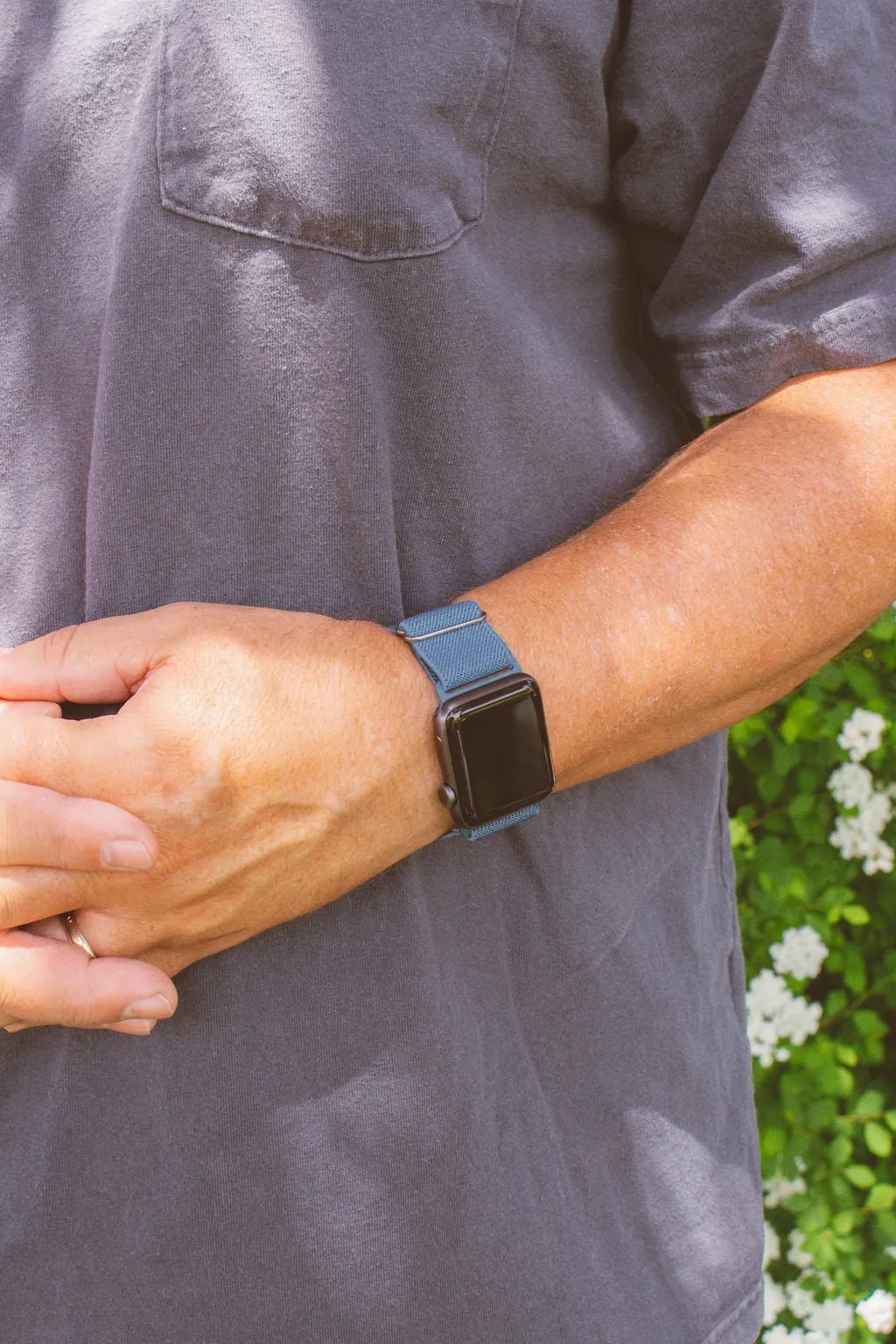 Lagoon Blue Adjustable Elastic Watch Band Andi