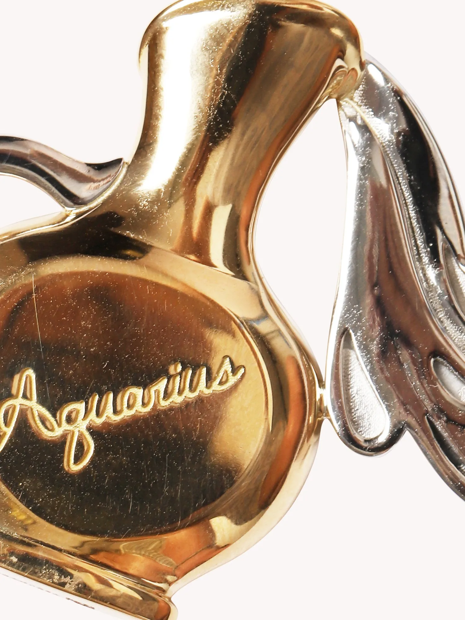 LARGE AQUARIUS ZODIAC PENDANT NECKLACE
