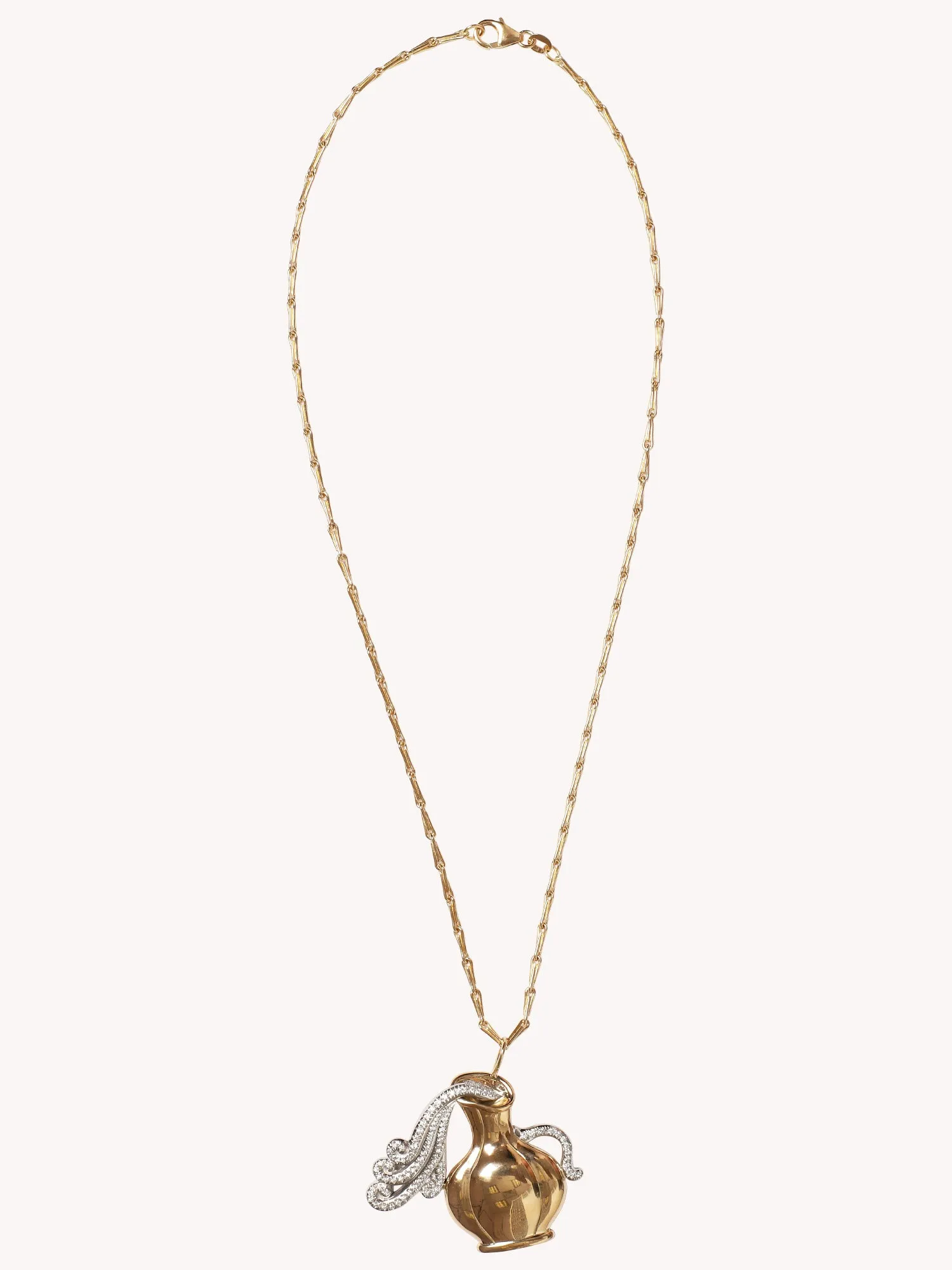 LARGE AQUARIUS ZODIAC PENDANT NECKLACE