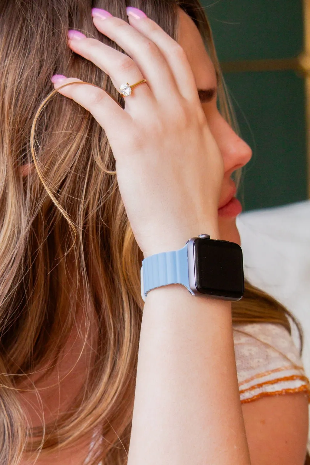 Light Blue Magnetic Loop Watch Band Andi