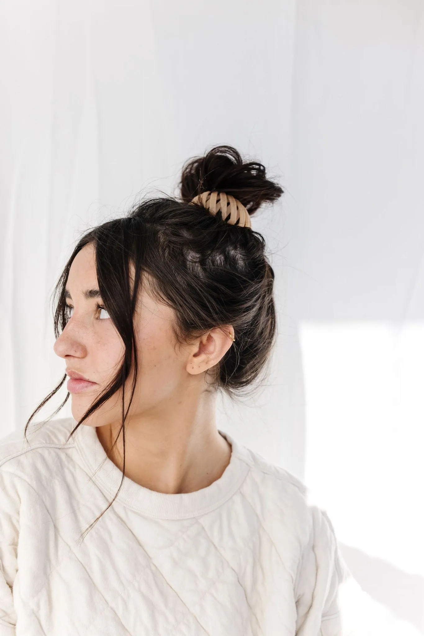 Light Brown Bird Nest Expanding Hair Claw Andi