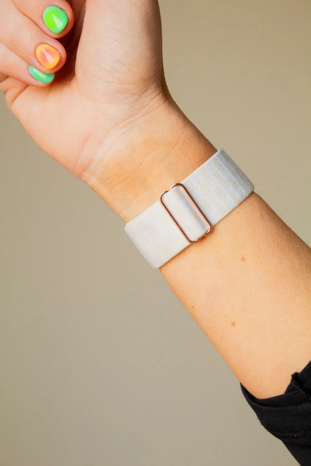 Light Cream Checkerboard Adjustable Elastic Andi