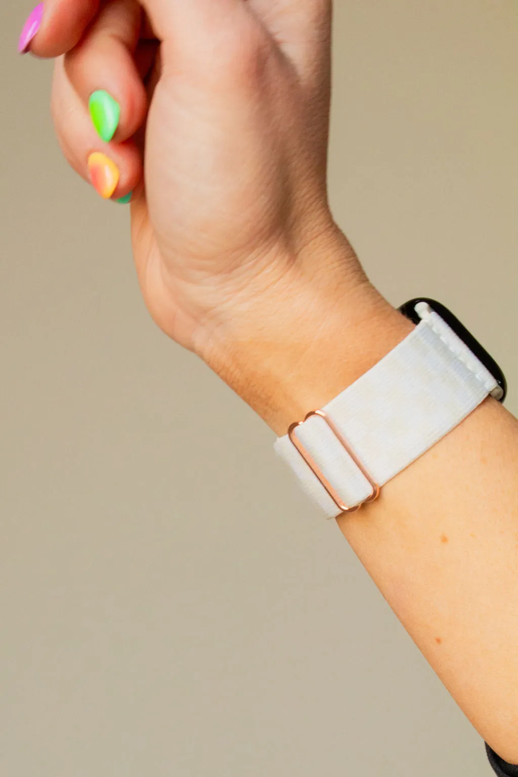 Light Cream Checkerboard Adjustable Elastic Andi