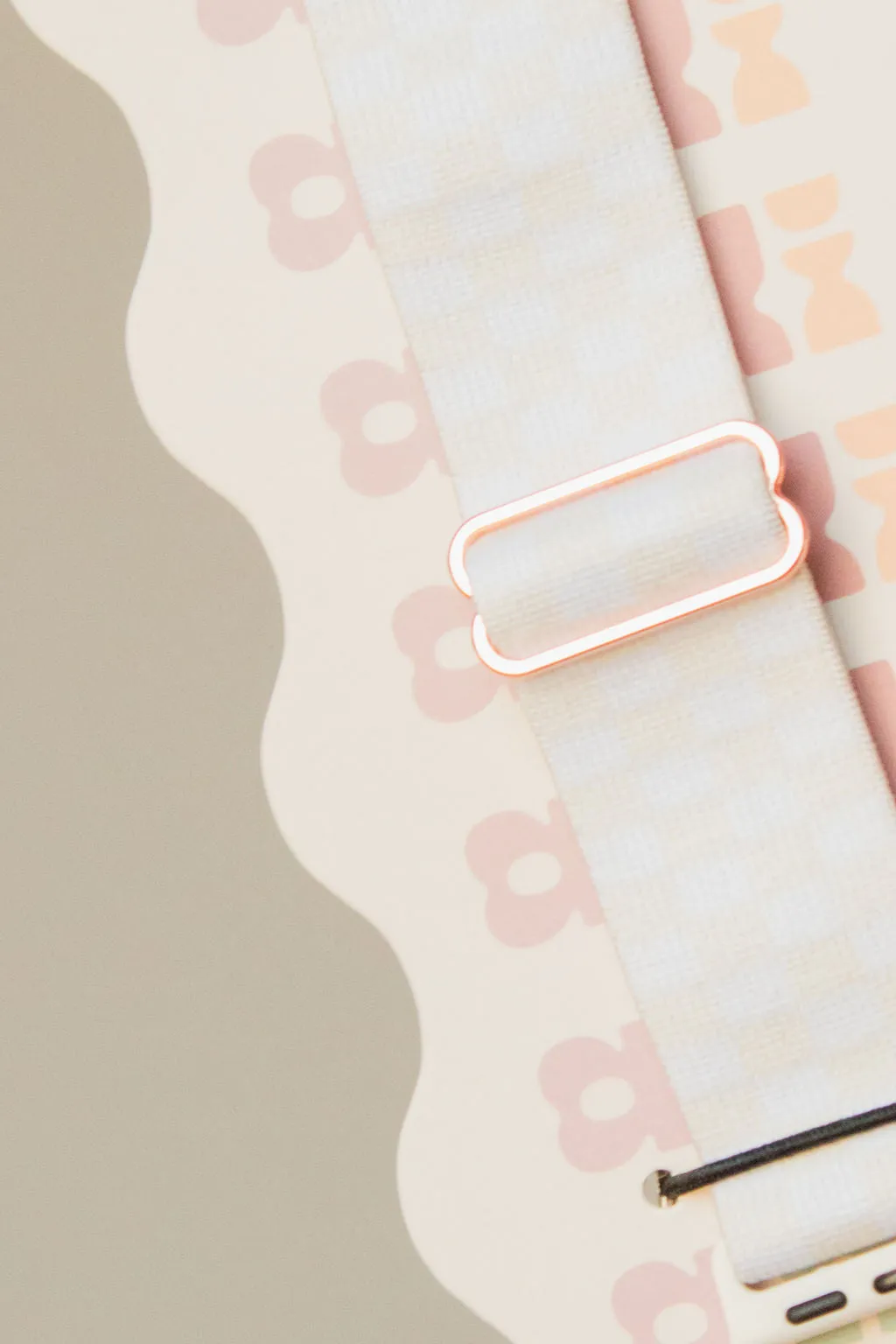 Light Cream Checkerboard Adjustable Elastic Andi