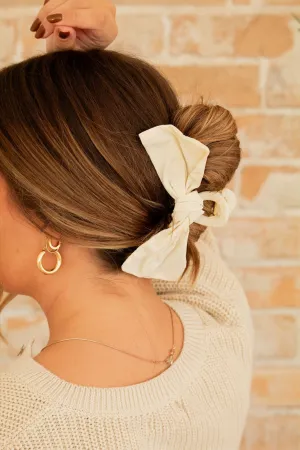 Linen Loop Bow Claw Clip Andi