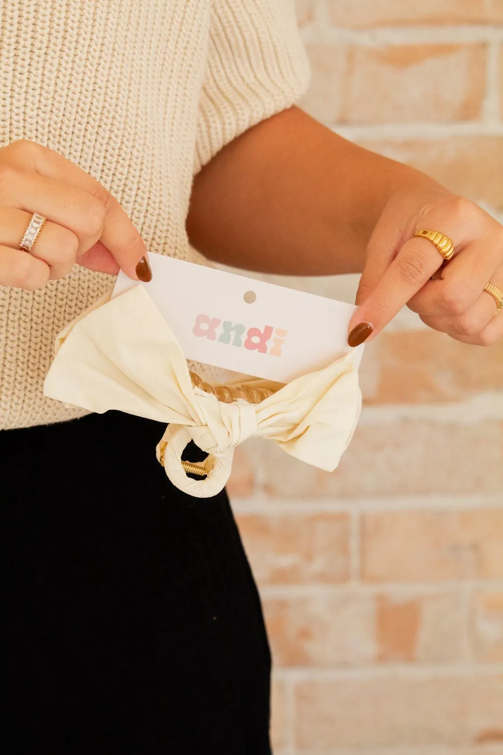 Linen Loop Bow Claw Clip Andi