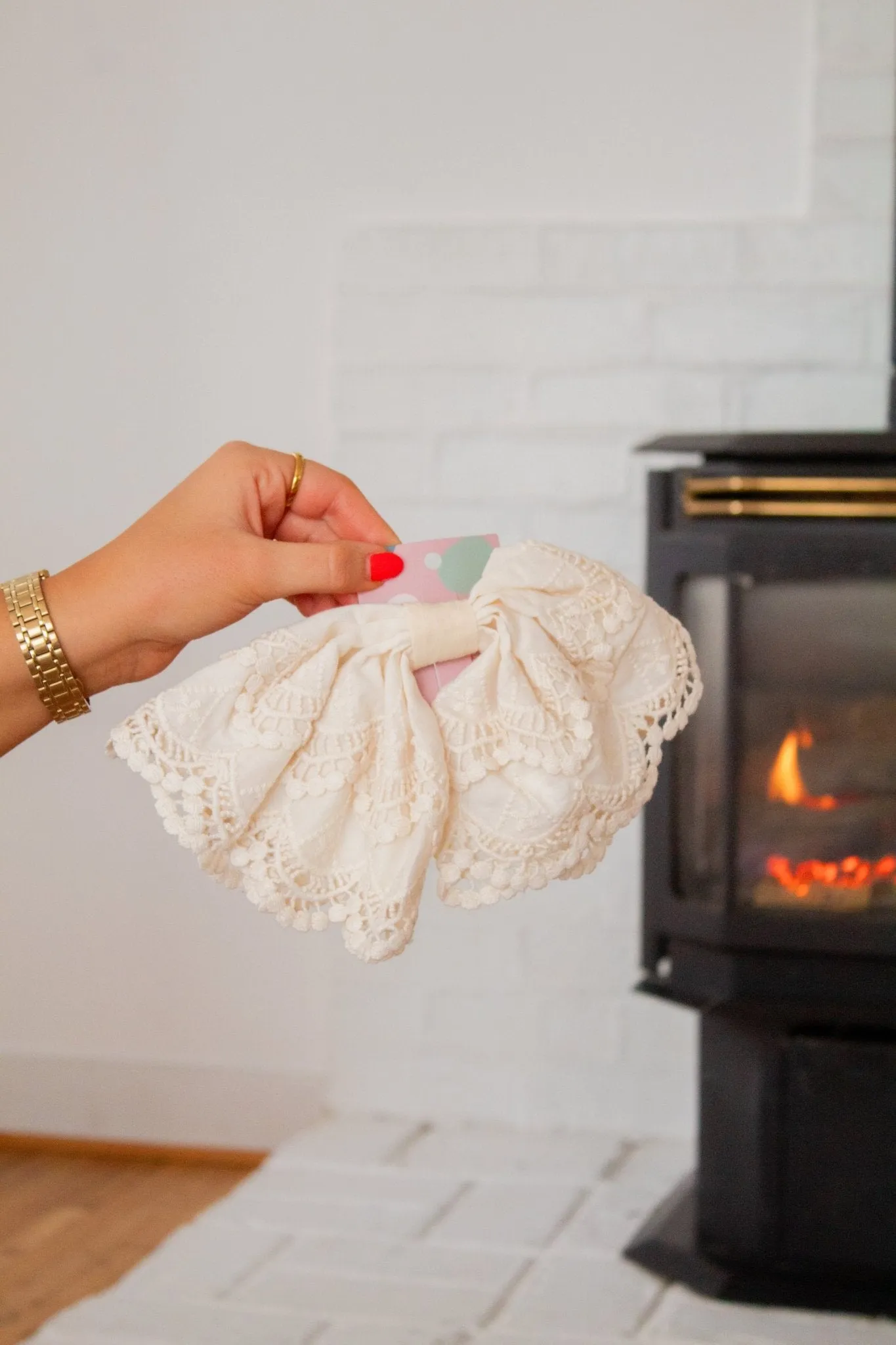 Linen Winged Bow Barrette Andi
