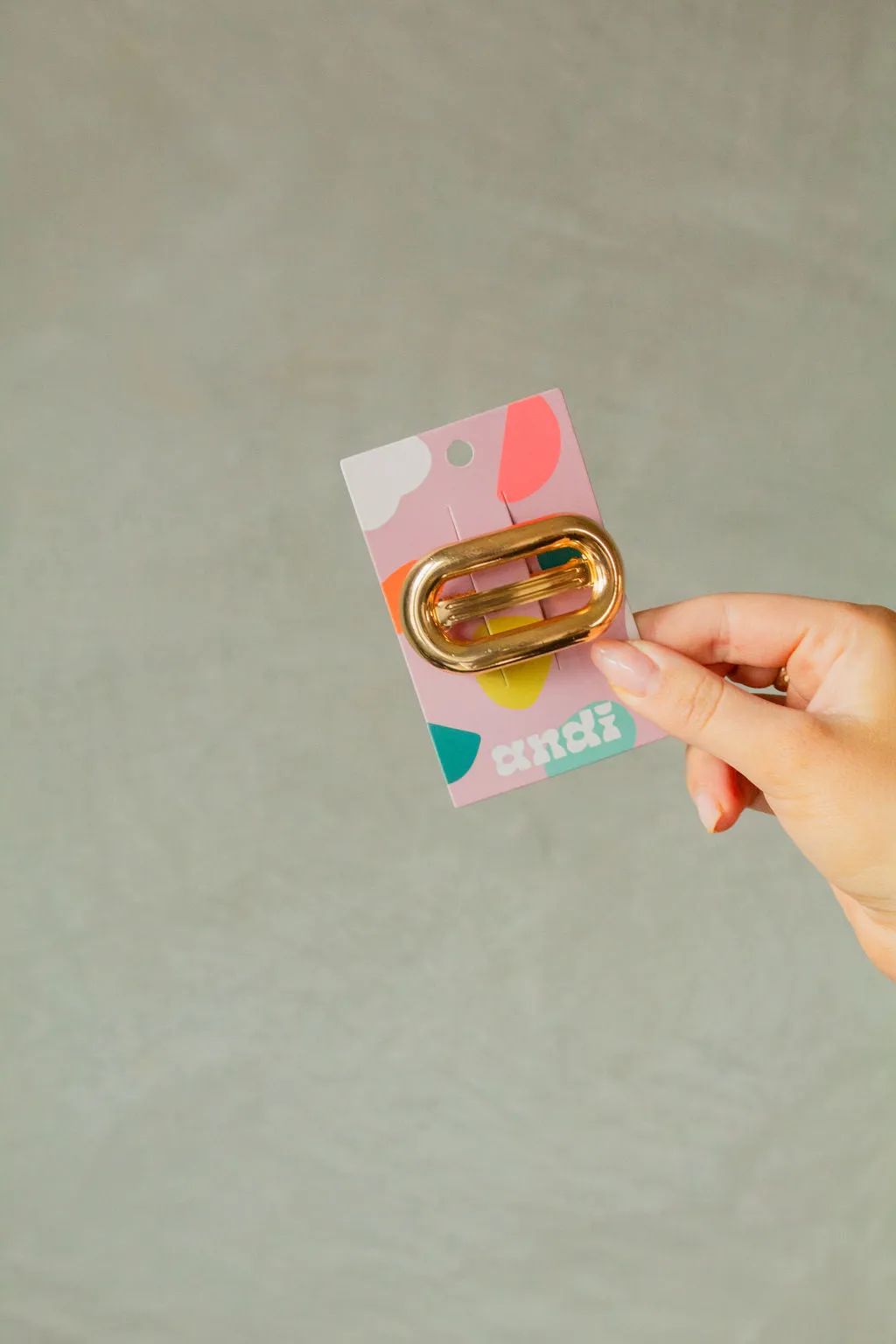 Metal Oval Barrette Andi