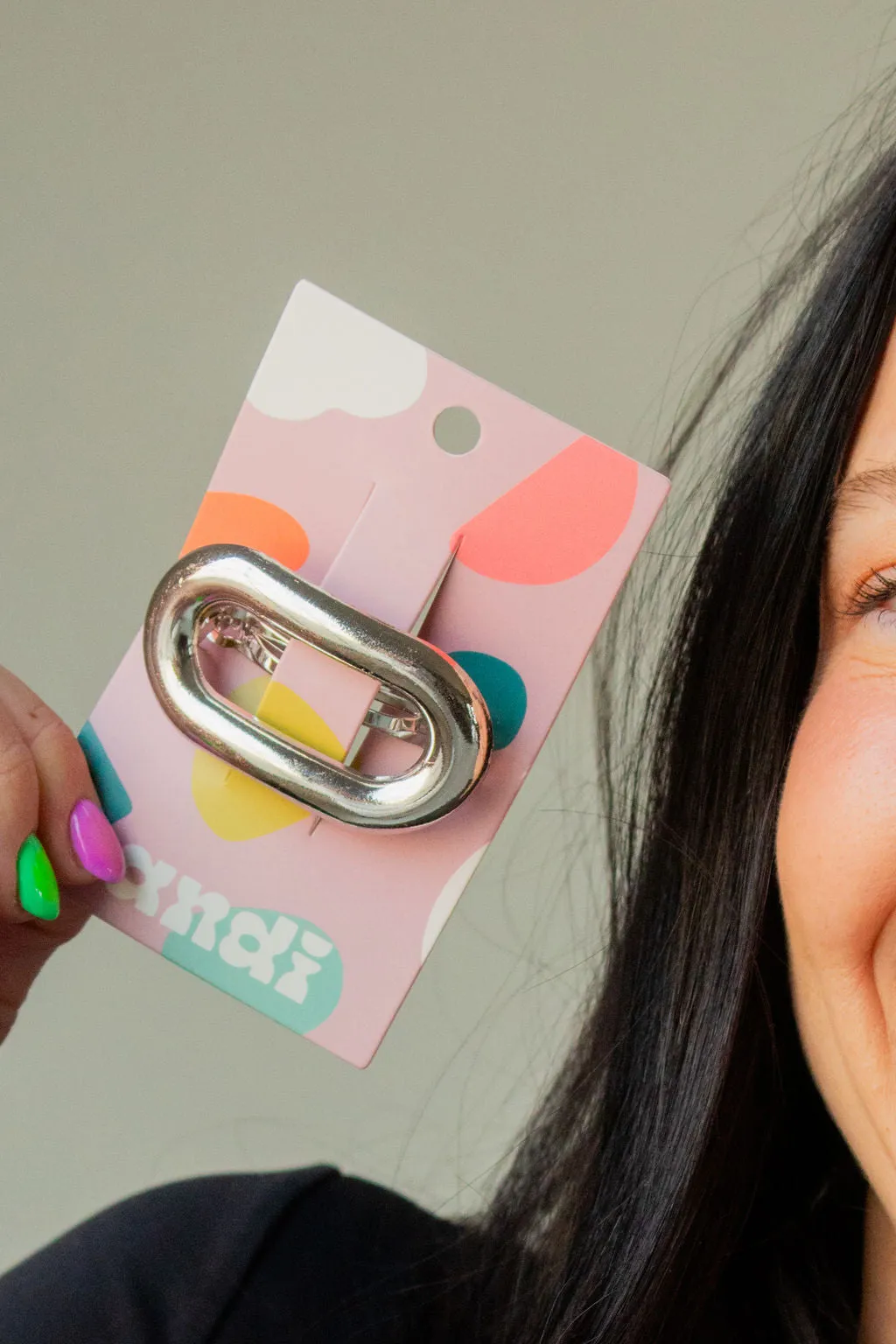 Metal Oval Barrette Andi