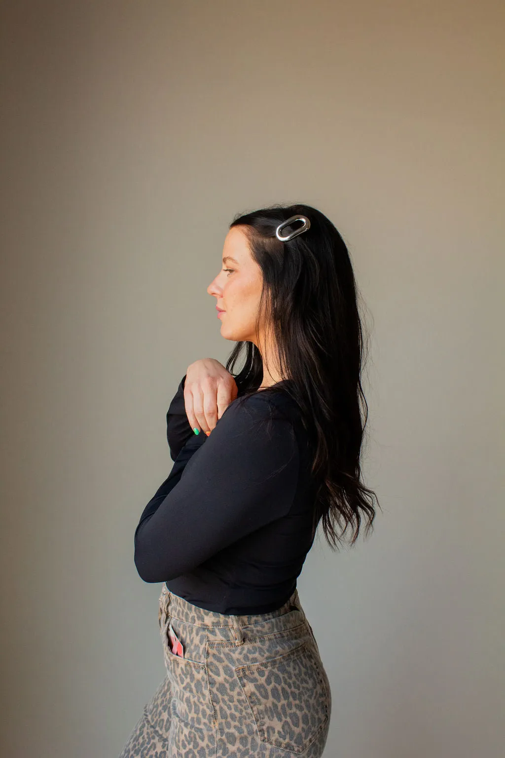 Metal Oval Barrette Andi