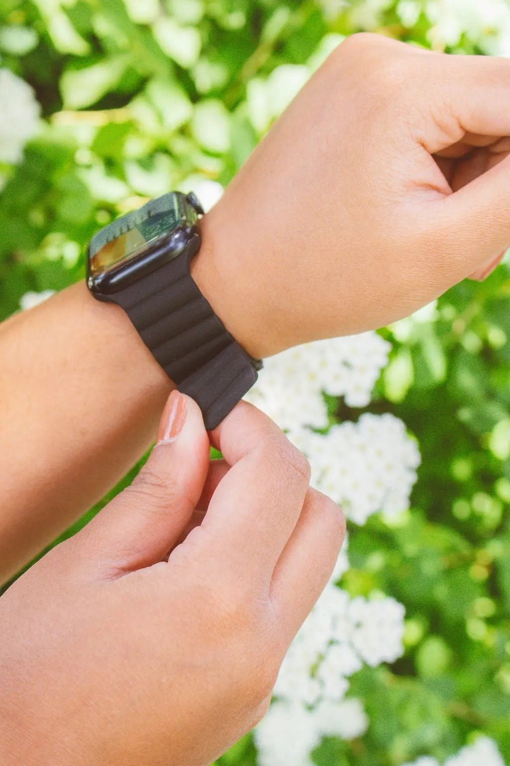 Midnight Black Magnetic Loop Watch Band Andi