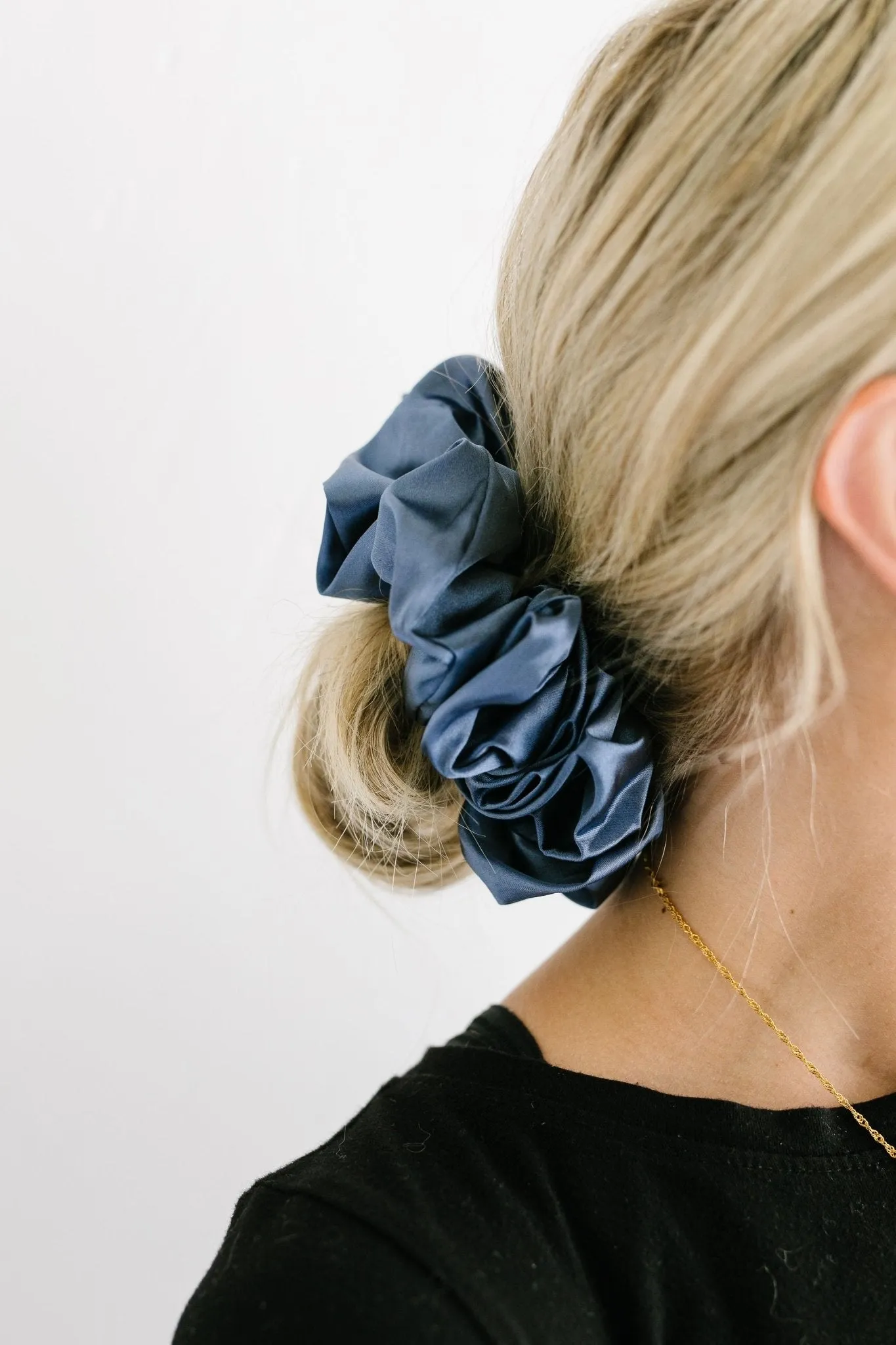Midnight Moon Satin Jumbo Scrunchie Andi