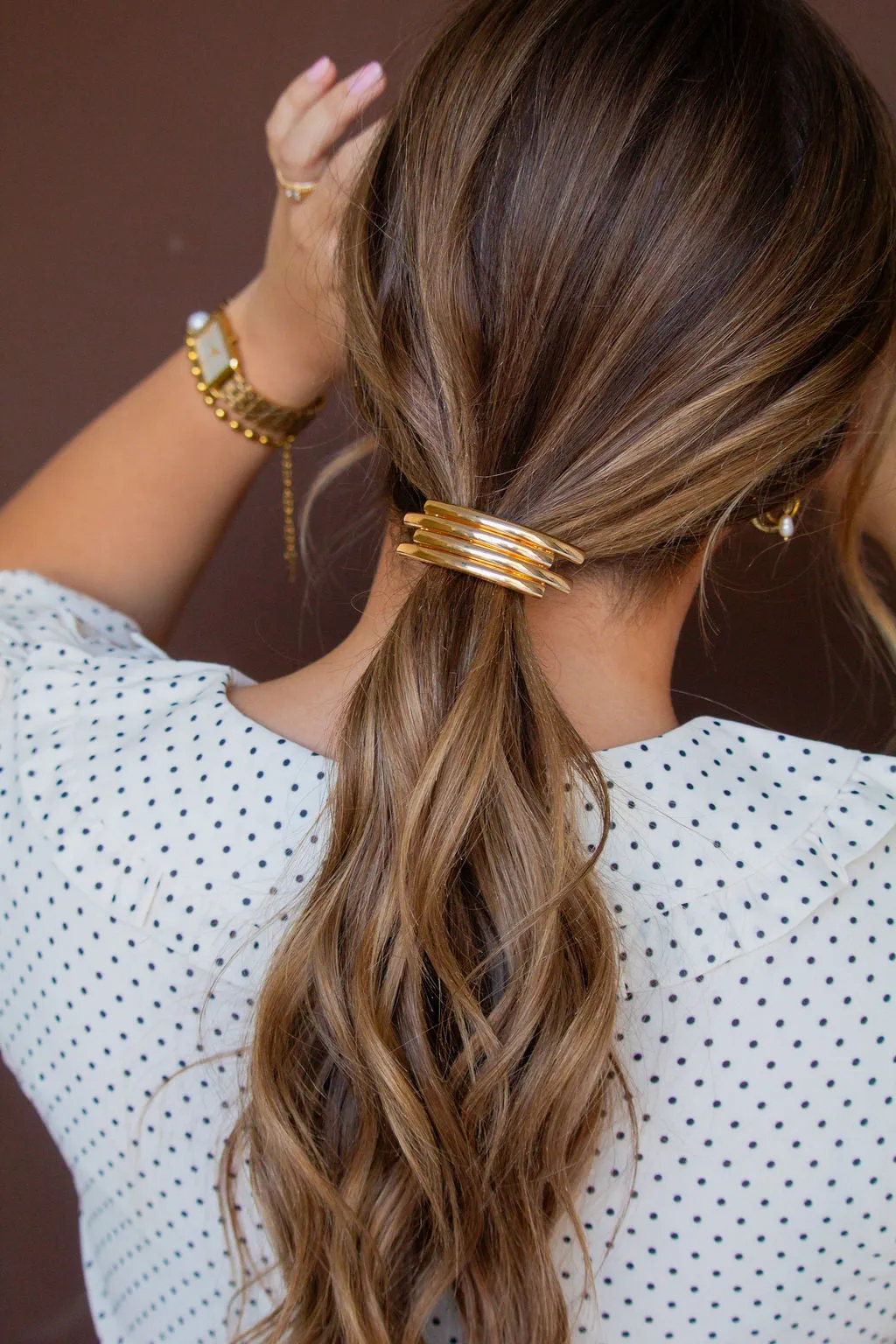 Minimal Gold Ponytail Cuff Andi