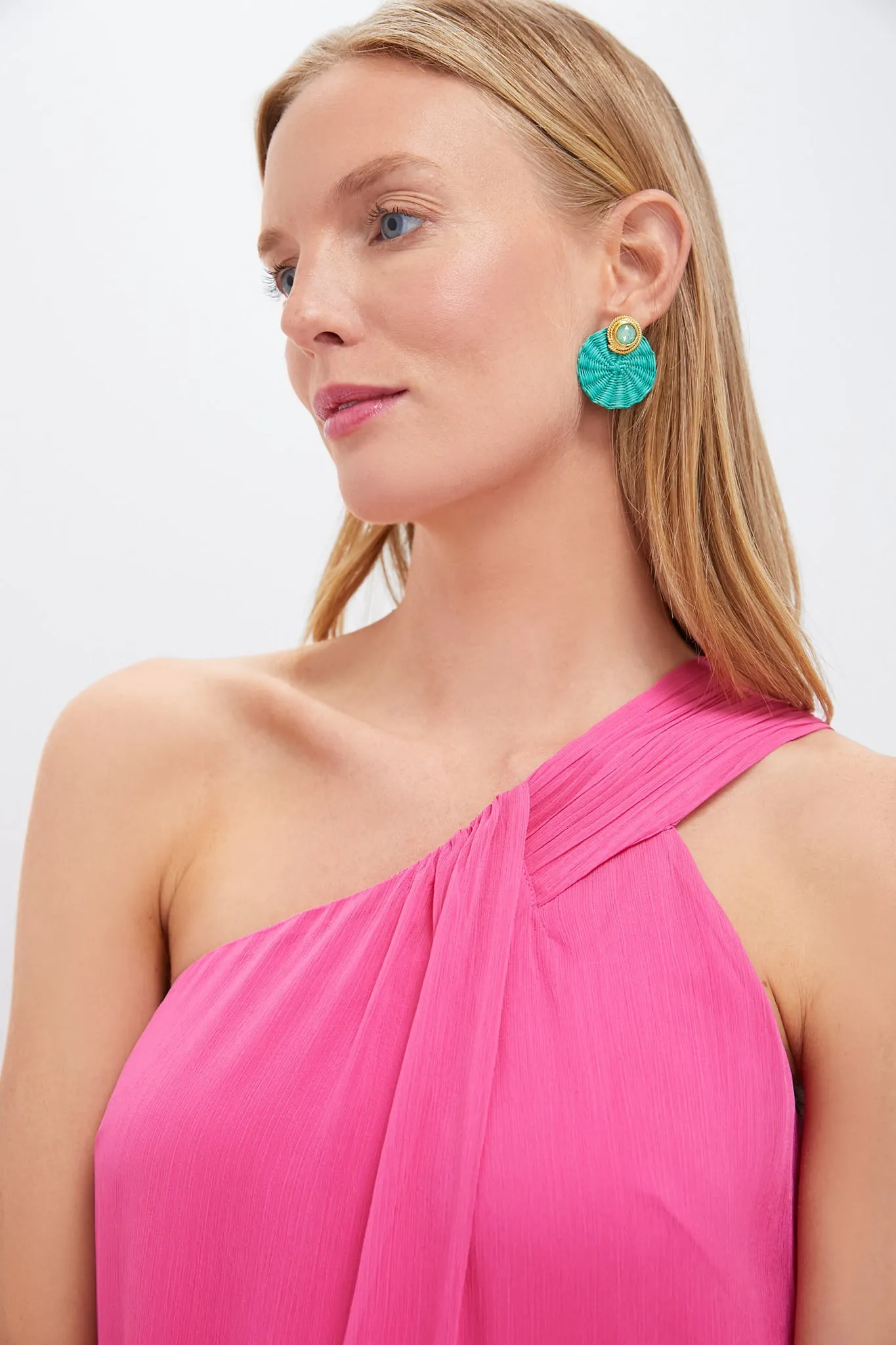 Mint Green Iraca Dulcinea Studs