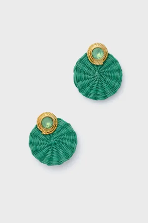 Mint Green Iraca Dulcinea Studs