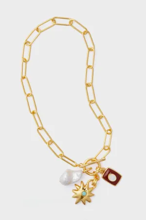 Multi Helios Charm Necklace