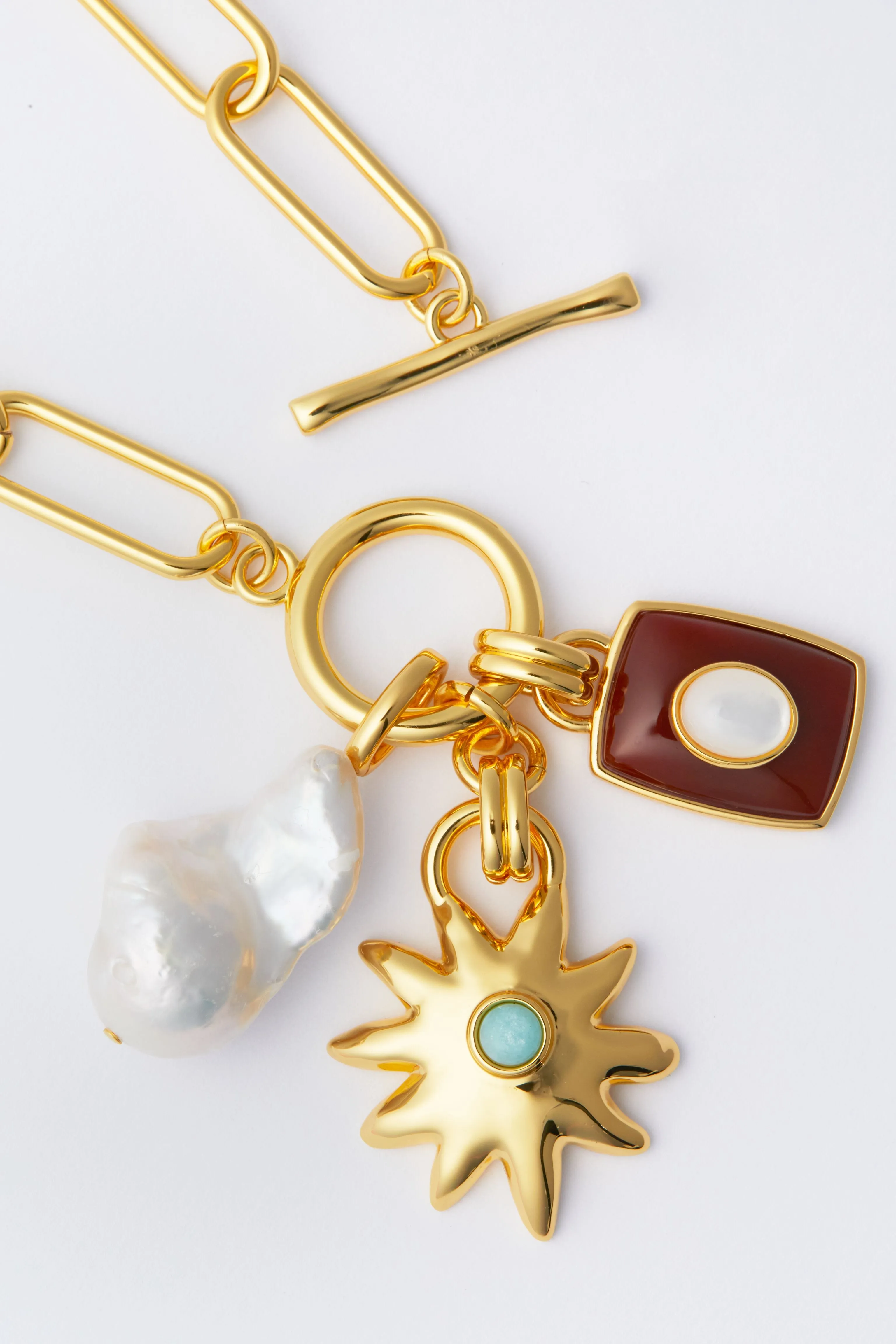 Multi Helios Charm Necklace