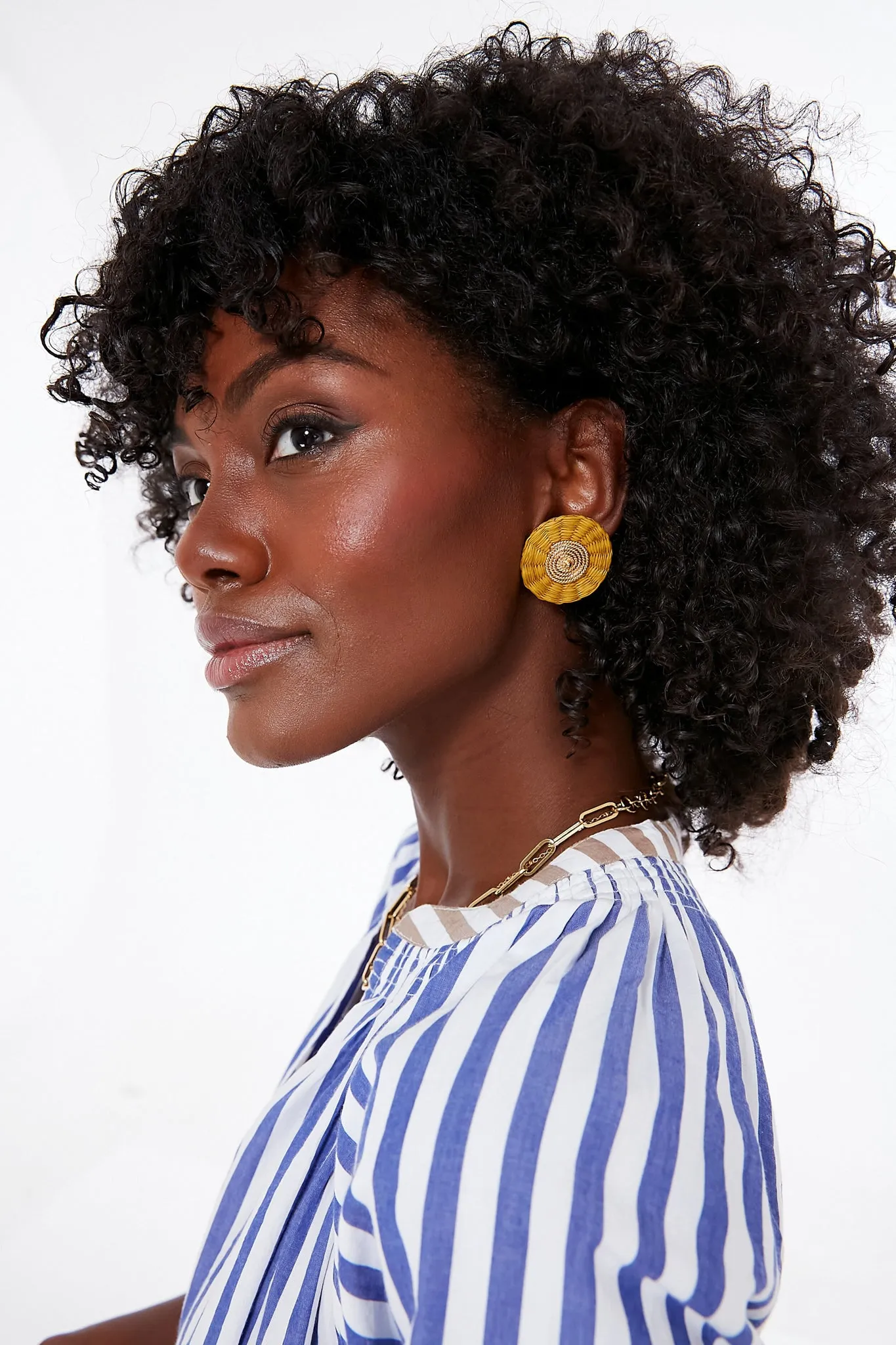 Mustard Iraca Studs
