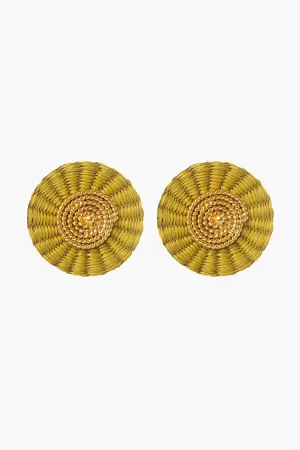 Mustard Iraca Studs