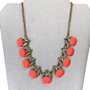 Necklace Statement By J. Crew In Green & Orange