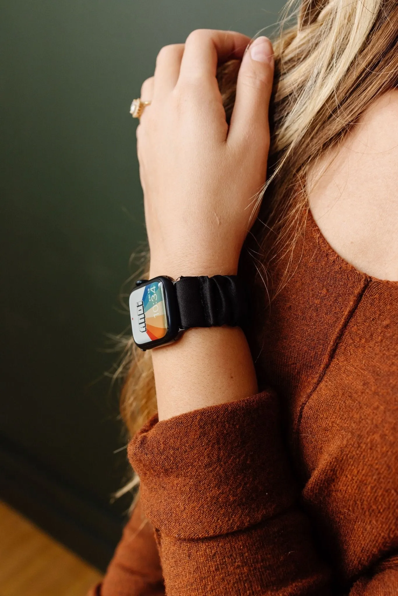 Onyx Luxe Scrunchie Band Compatible with Apple Watch Andi