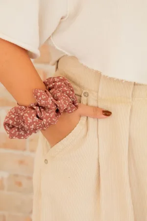 Pansy Floral Jumbo Scrunchie Andi