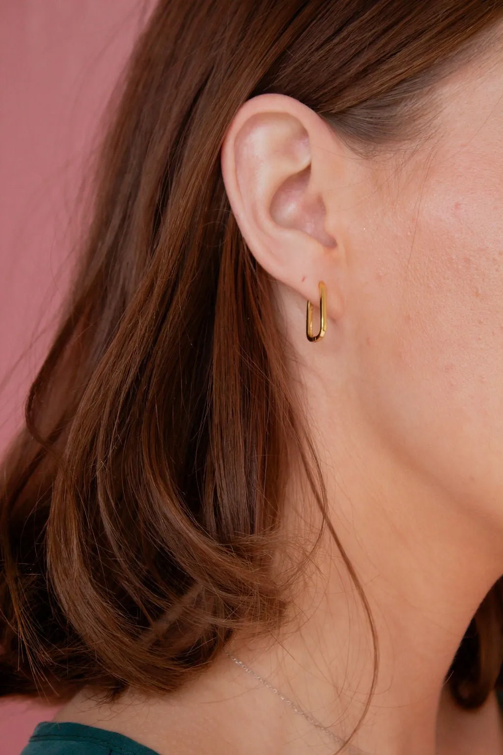 Paperclip Hoops - Hypoallergenic Andi