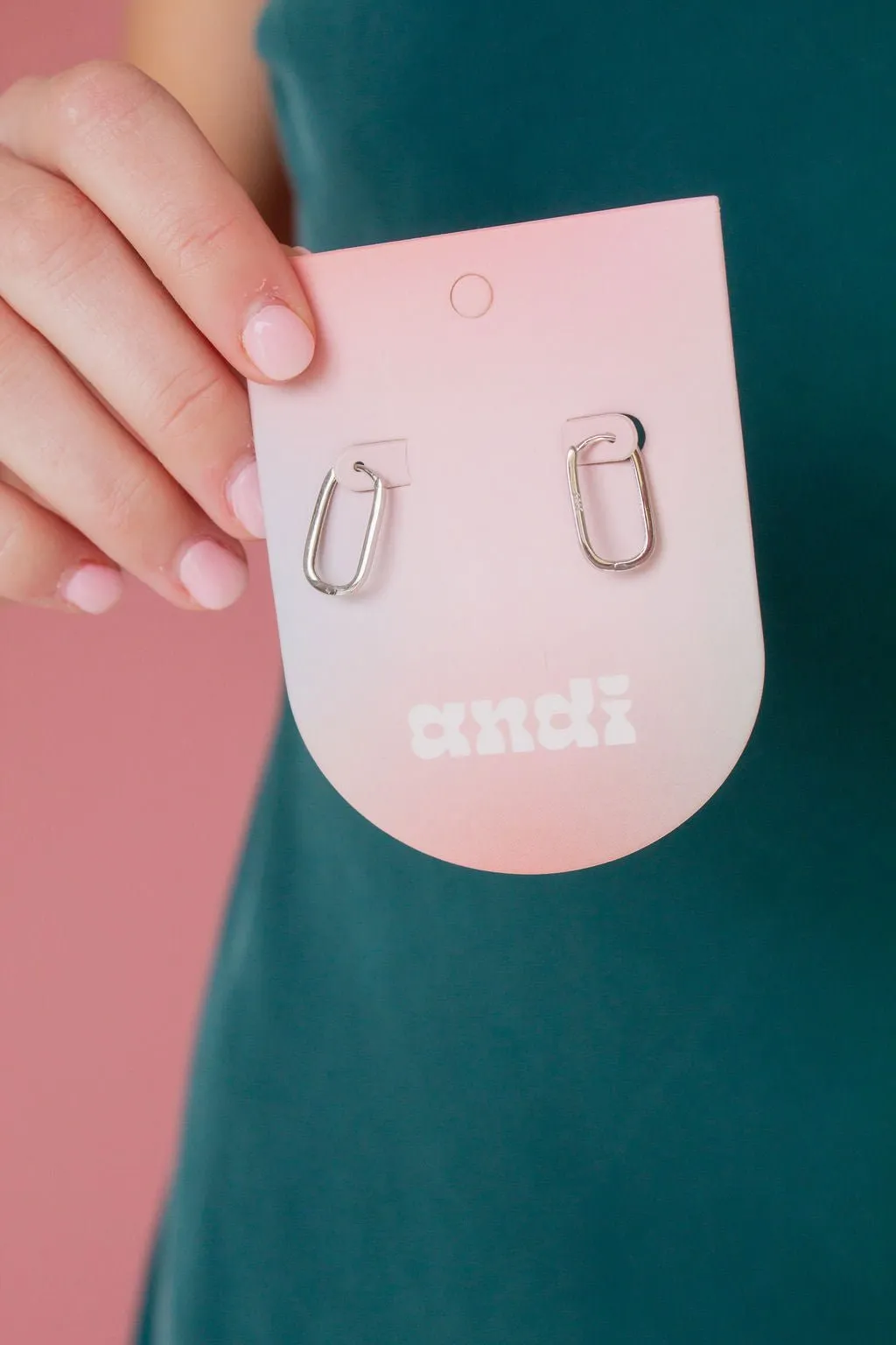 Paperclip Hoops - Hypoallergenic Andi