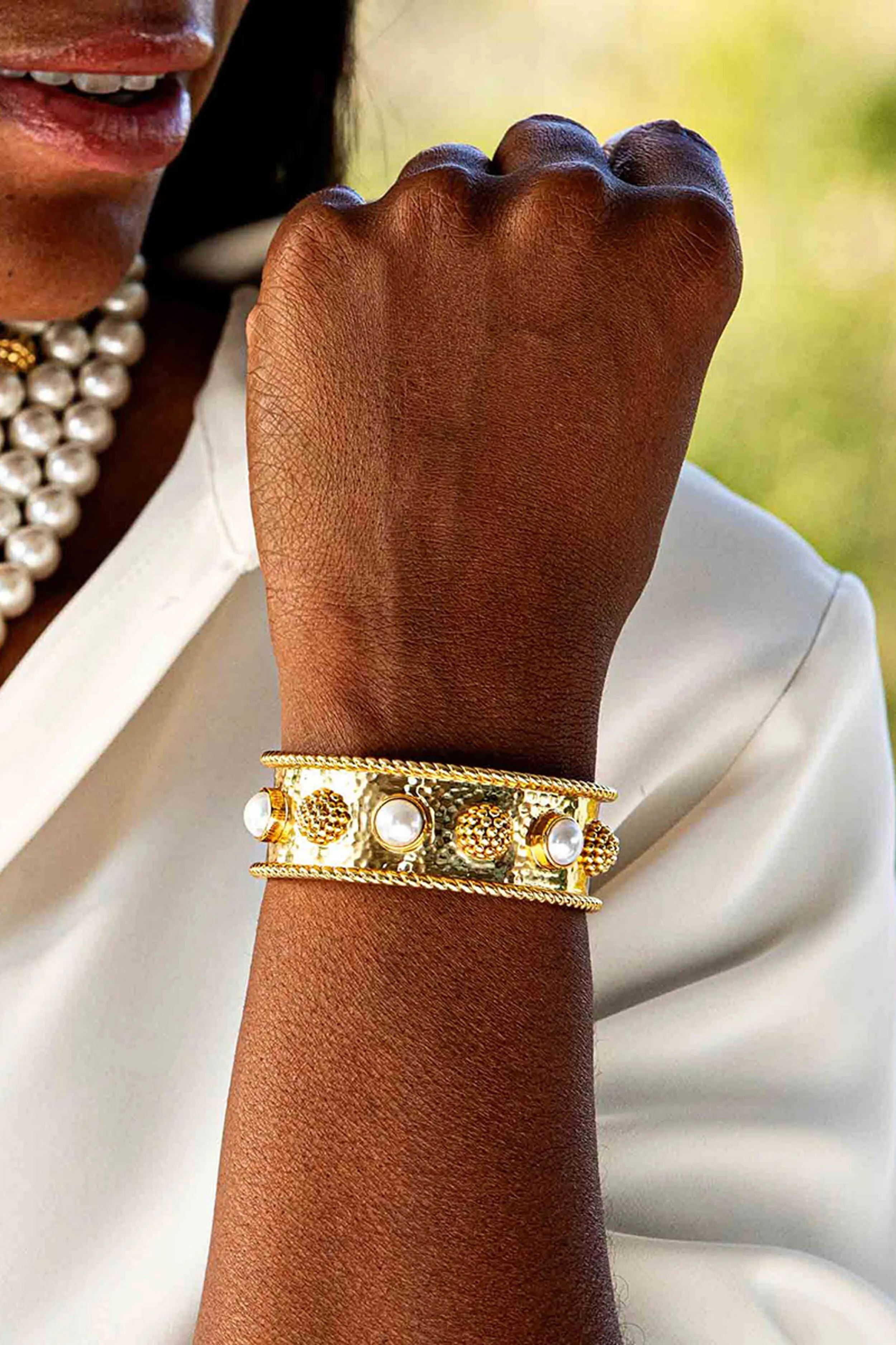 Pearl Berry Gem Cuff