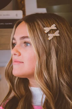 Pearl Bow Clips 2-pack Andi