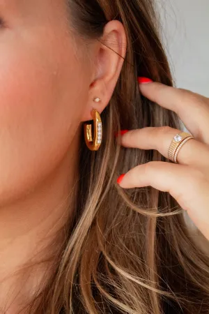 Pearl Encrusted Half Hoops Andi