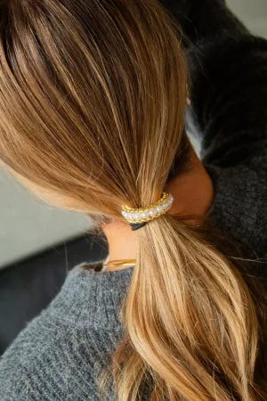 Pearl Studded Ponytail Cuff Andi