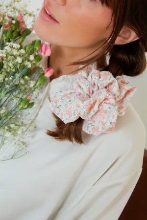 Pink Floral Jumbo Scrunchie Andi