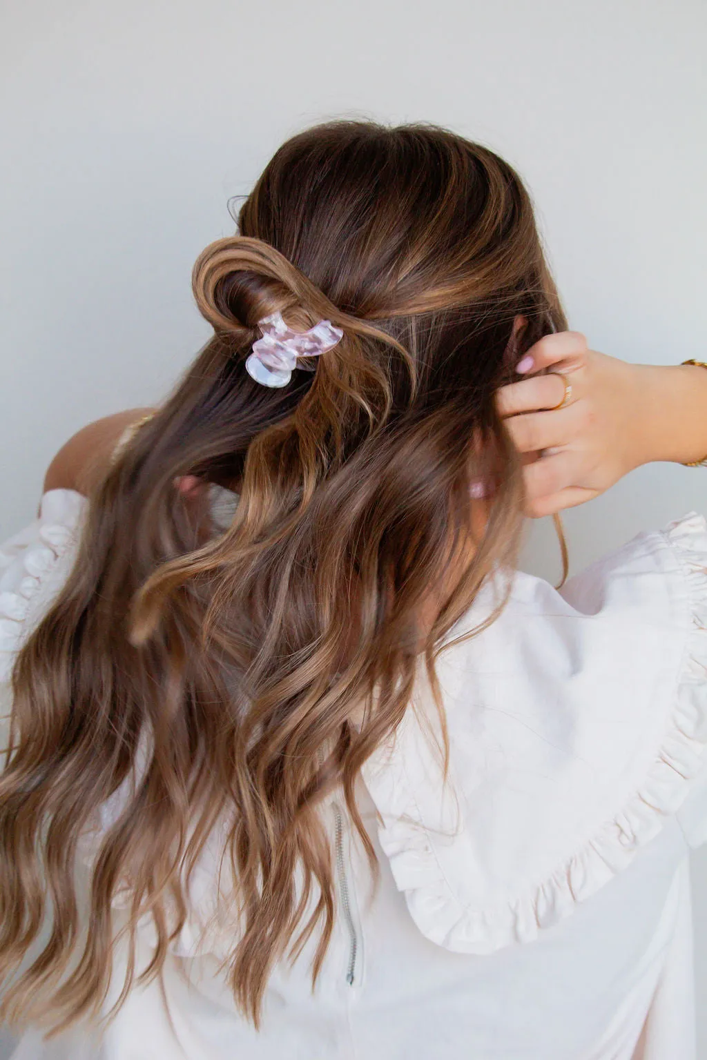 Pink Marble Arch Claw Clip Andi