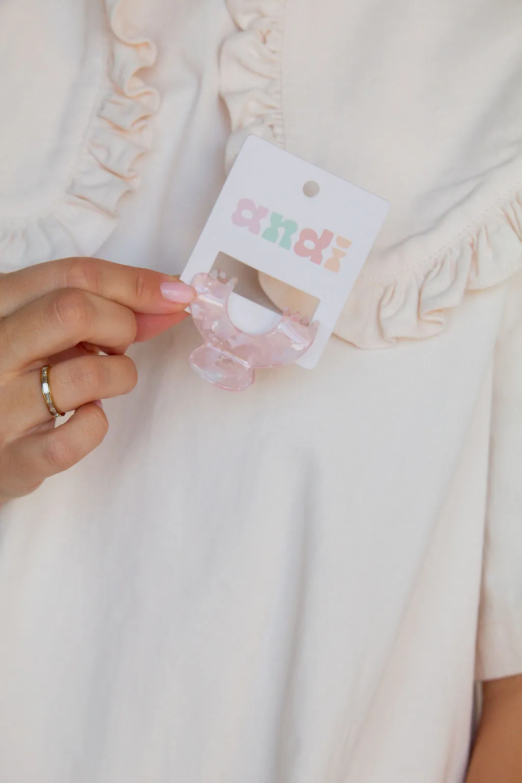 Pink Marble Arch Claw Clip Andi