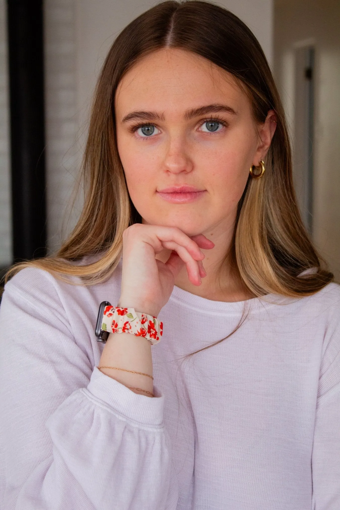 Pretty Poppy Scrunchie Band Compatible with Apple Watch Andi