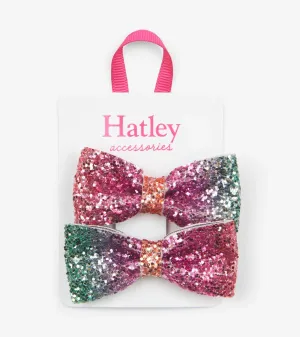 Prismatic Bows Glitter Hair Clips | Hatley