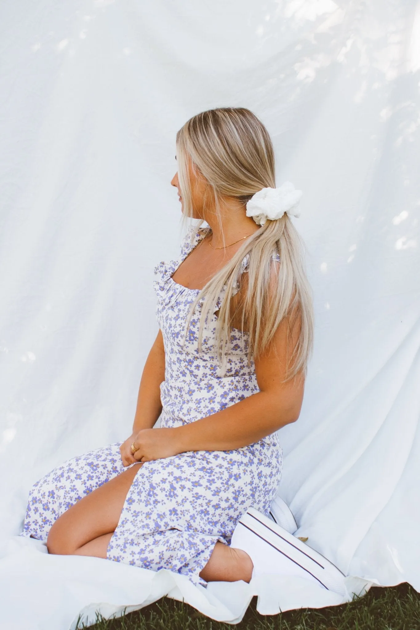 Pure White Jumbo Scrunchie Andi