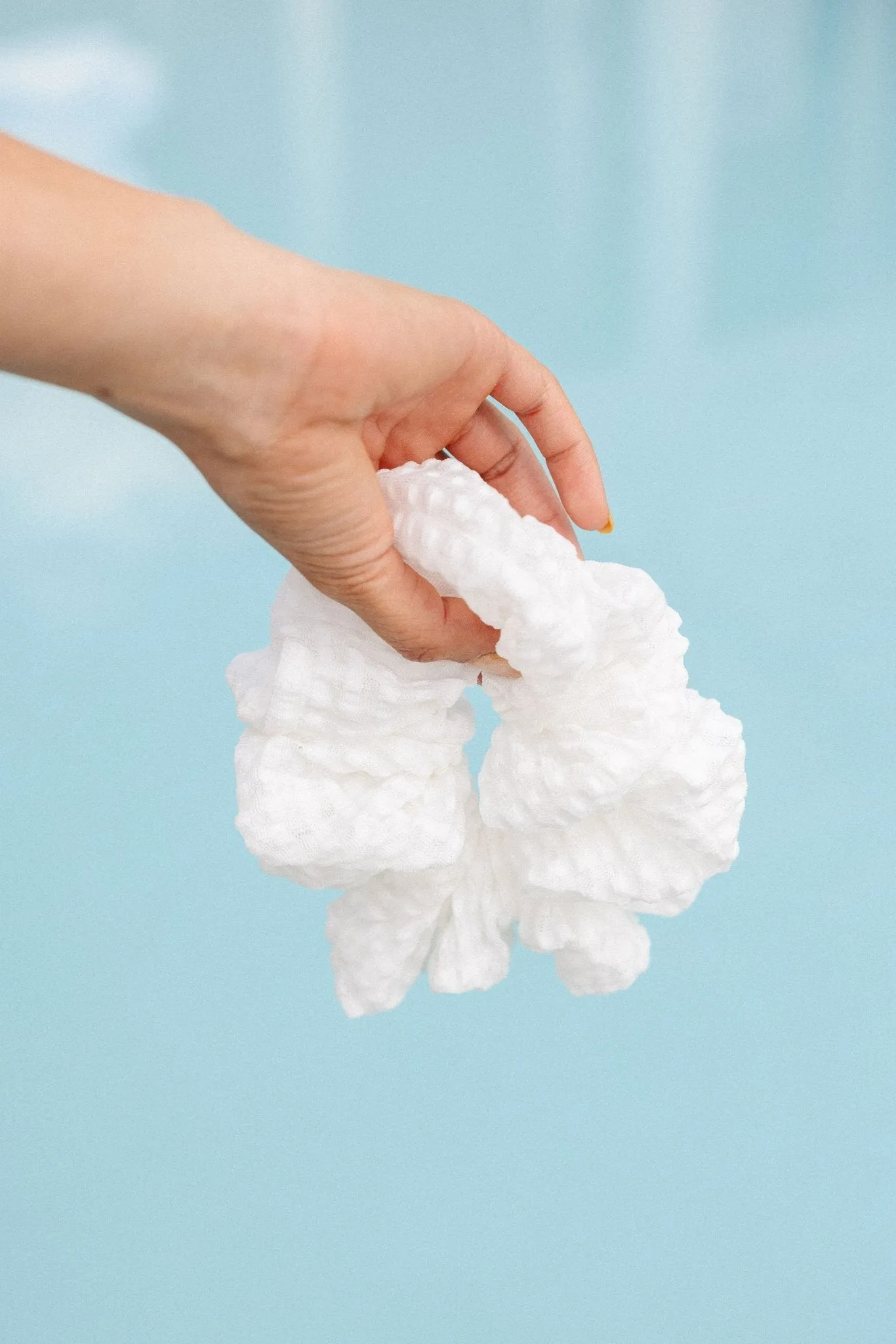 Pure White Jumbo Scrunchie Andi