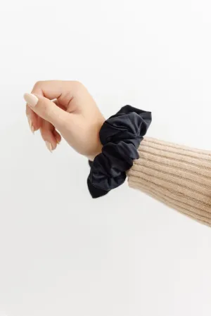 Raven Black Oversized Athletic Scrunchie Andi
