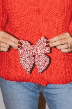 Red Sweater Bow Andi