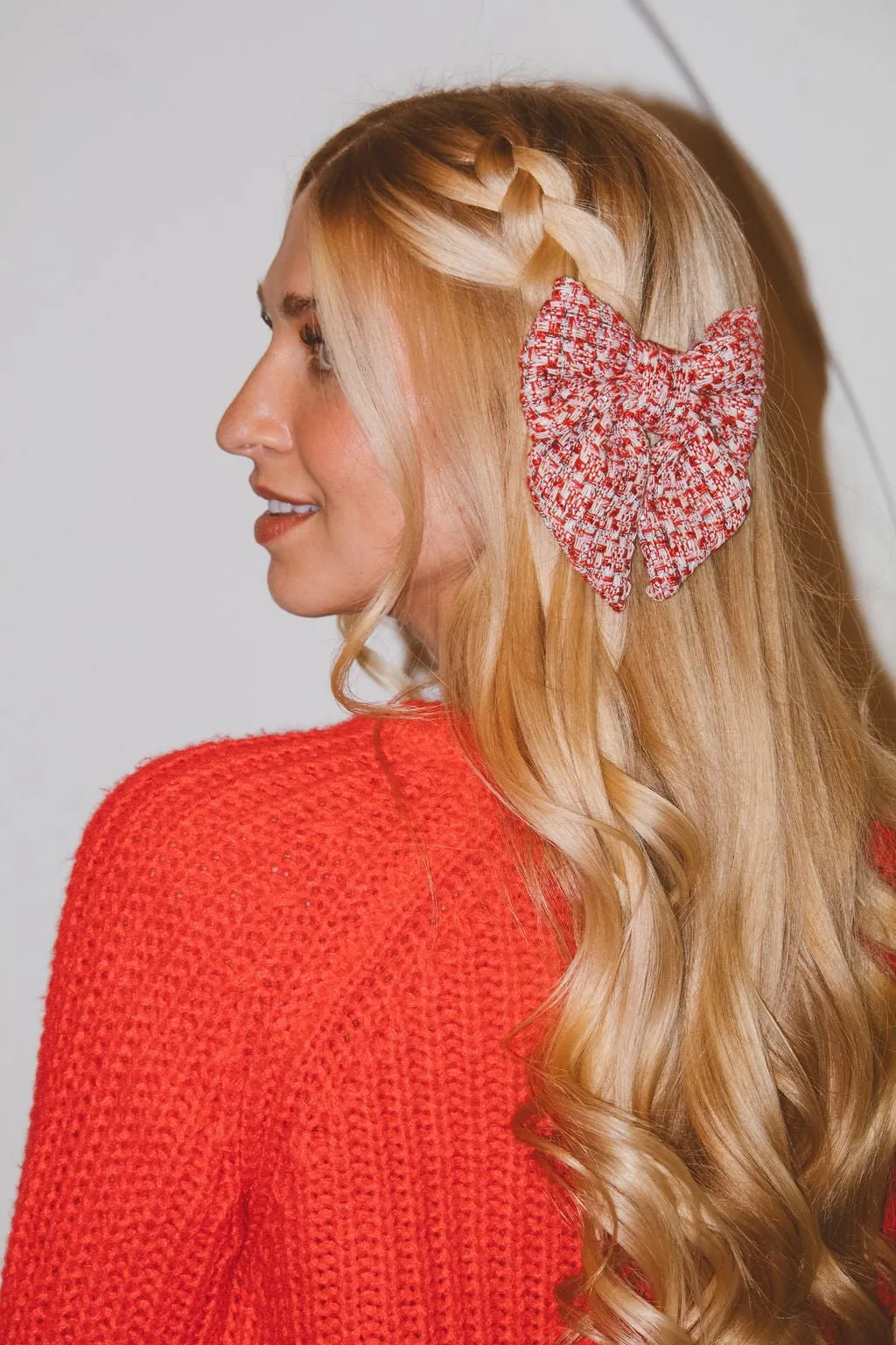 Red Sweater Bow Andi
