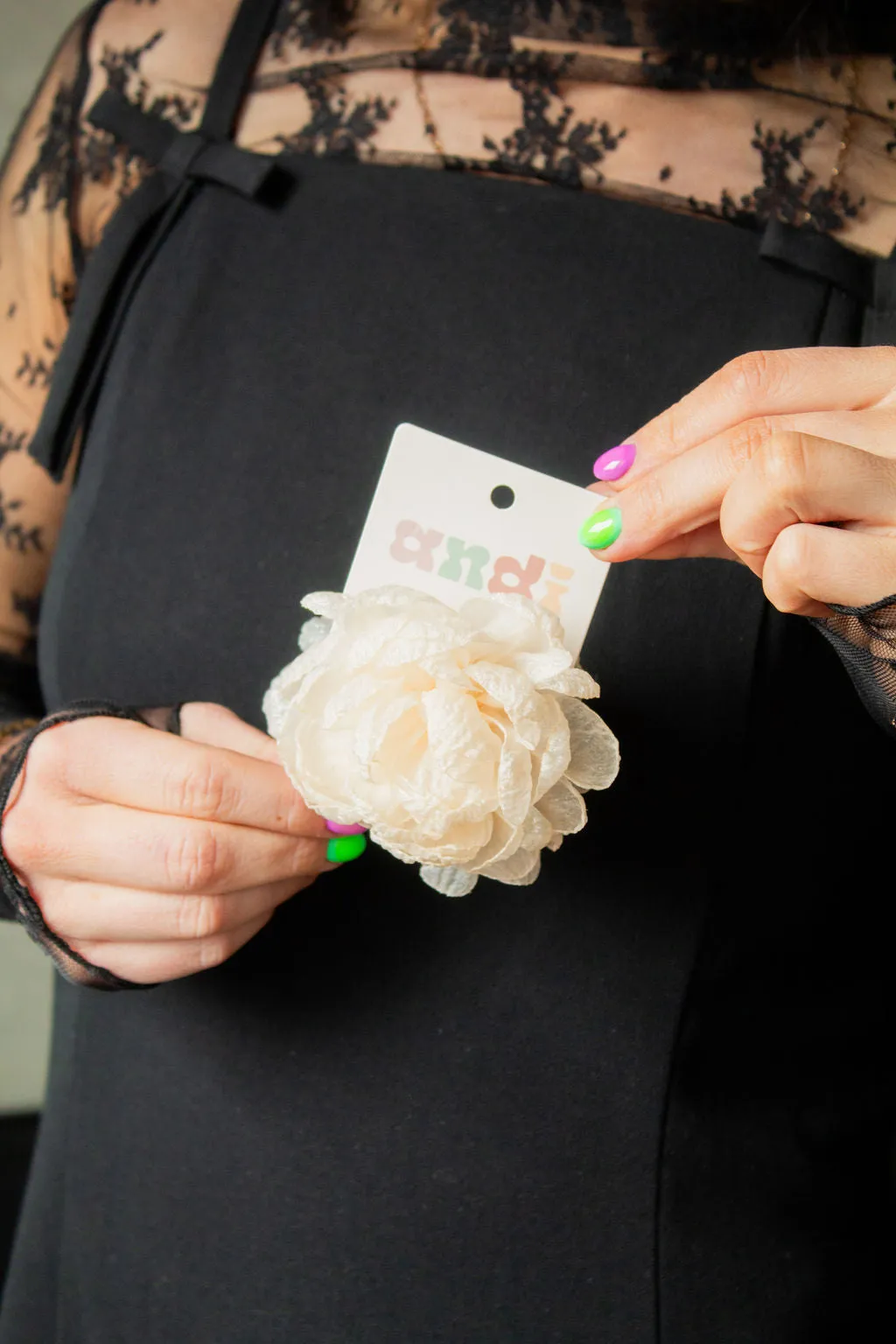 Rose Ruffle Claw Clip Andi