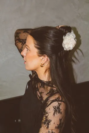 Rose Ruffle Claw Clip Andi