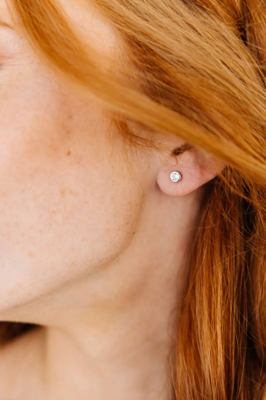 Round Diamond Studs - Hypoallergenic - Multiple Colors Andi