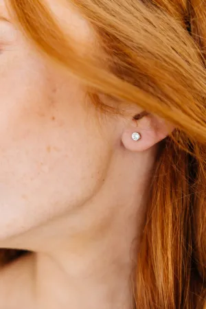 Round Diamond Studs - Hypoallergenic - Multiple Colors Andi