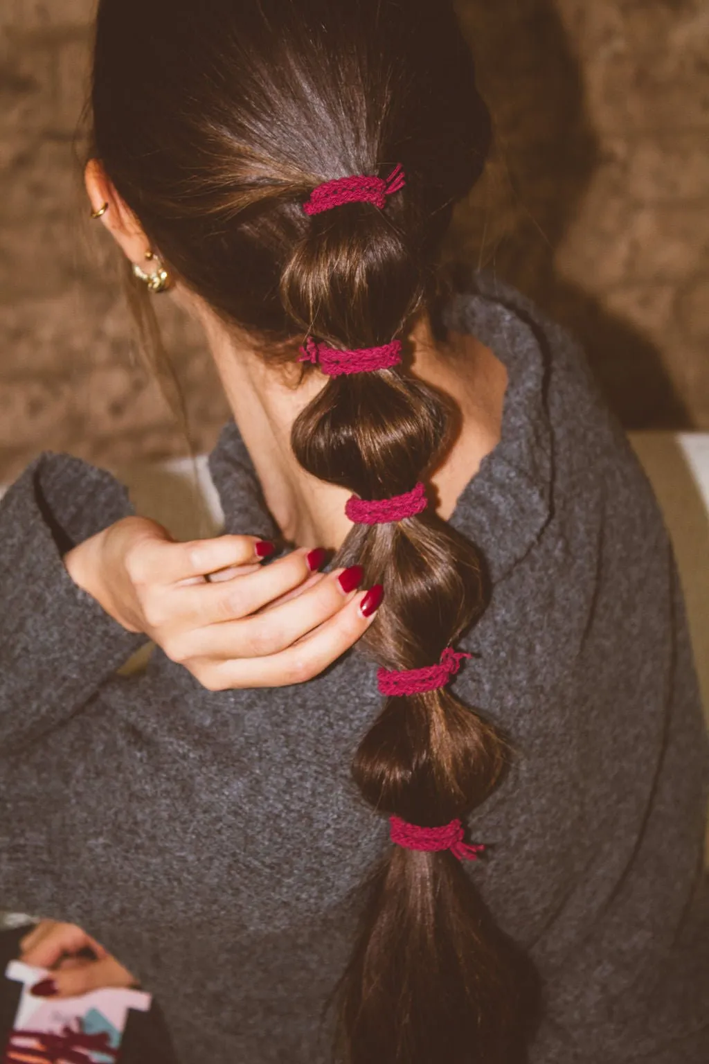 Rustic Braided Hair Ties 5-pack Andi