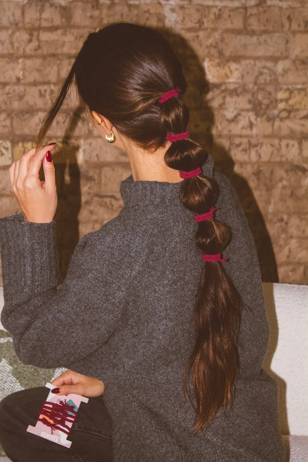 Rustic Braided Hair Ties 5-pack Andi